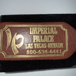 Vintage Imperial Palace Leather Key Chain 1998 Las Vegas Collectible